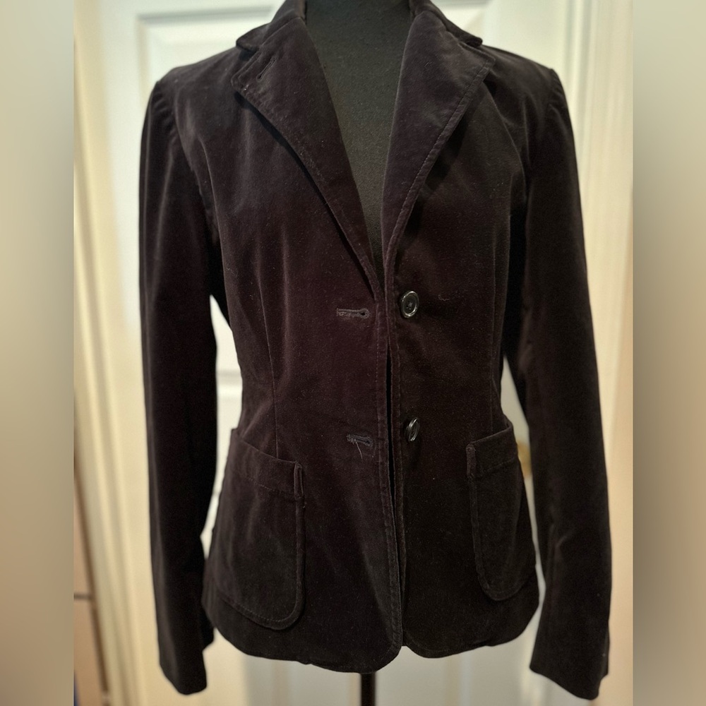 Women’s Gap Black Velvet Blazer Size 6
